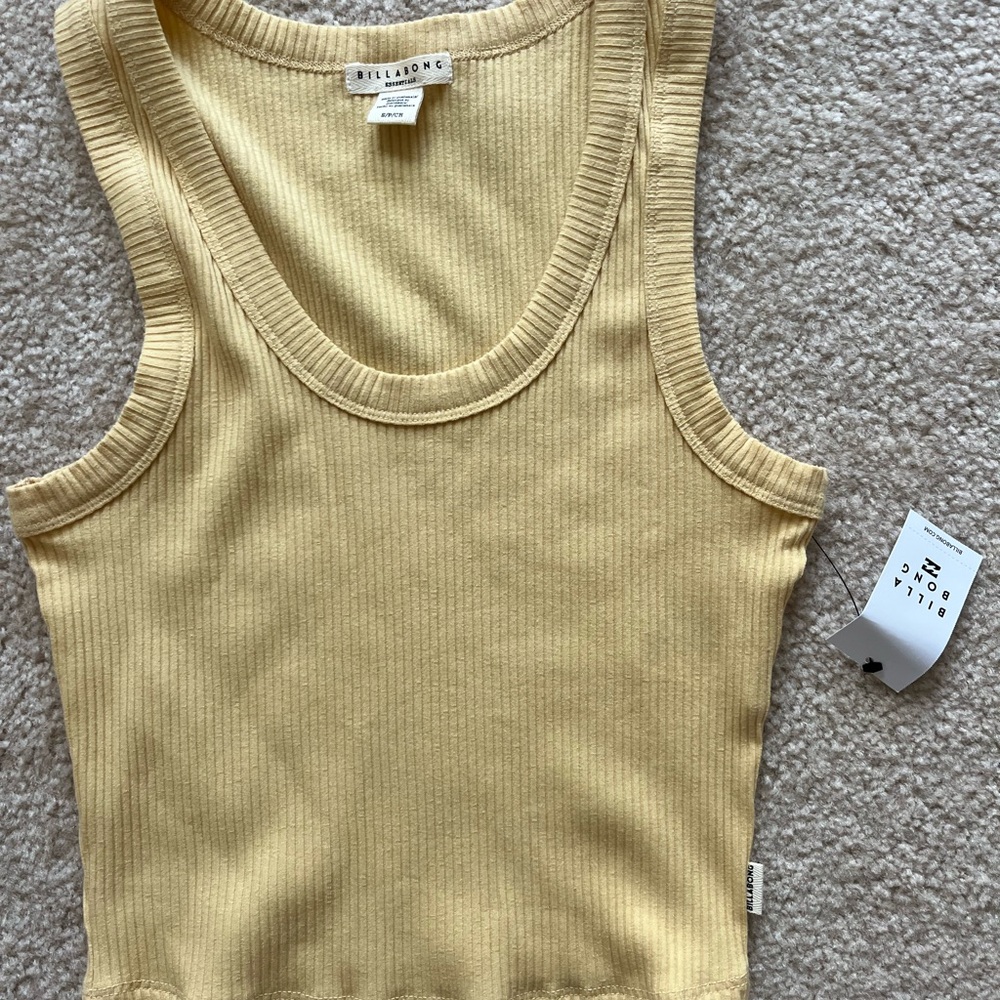 Billabong Mustard Ribbed Tank Top
